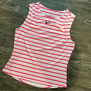Nike Standard Fit Workout Top Pink White